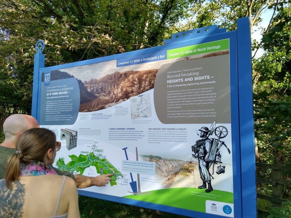Interpretation panels along the canal