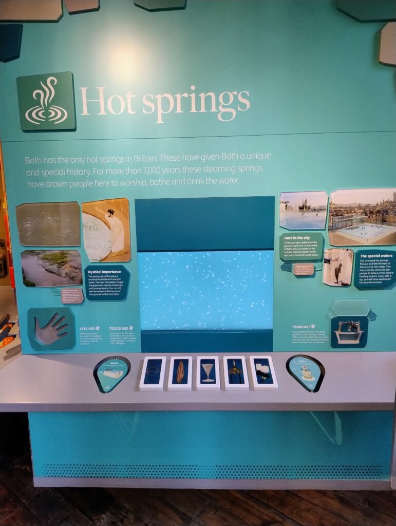 UNESCO Bath World Heritage Centre Hot Springs exhibit interactive screen