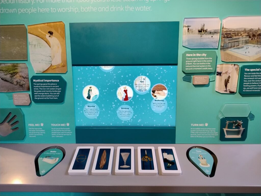 City of Bath UNESCO WHS visitor centre Hot Springs exhibit
